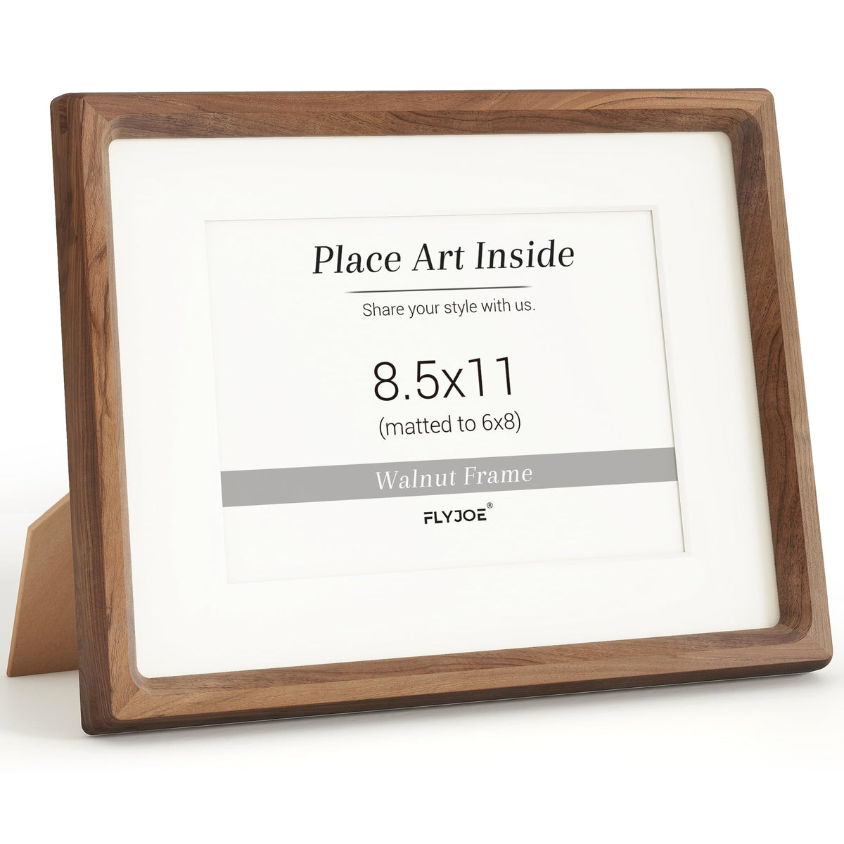 Picture Frame, USA-Sourced Hardwood Photo Frame, Walnut, 11x14