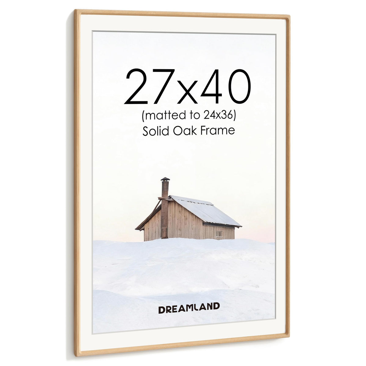 Dreamland 8x10 Picture Frame, USA-Sourced Oak Wood Photo Frames with HD Tempered Glass, 8 x 10 Wooden Frame Matted to 5 x 7, 8x10 Frames Handcrafted Rounded Corner for Tabletop or Wall Display