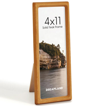 Dreamland 5x7 Picture Frame, USA-Sourced Oak Wood Photo Frames with HD Tempered Glass, 5 x 7 Wooden Frame Matted to 4 x 6, 5x7 Frames Handcrafted Rounded Corner for Tabletop or Wall Display