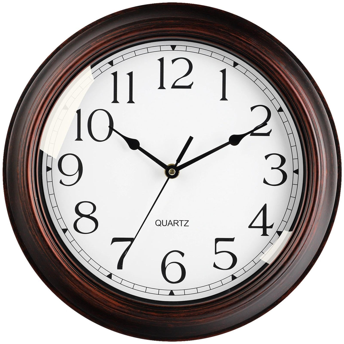 KECYET 8.5" Wall Clock with Thermometers Vintage Silent Battery Operated