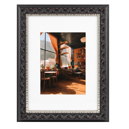 Golden State Art 11x14 Bronze Photo Frame White Mat for 8x10 Real Glass