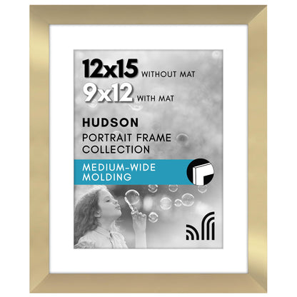 Americanflat 22x28 Poster Frame - Matted to 18x24 - Engineered Wood - Black