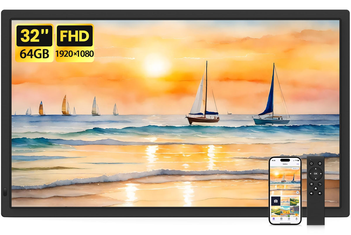 Uhale Digital Picture Frame 10.1" WiFi Electronic Photo Frames 32GB Storage