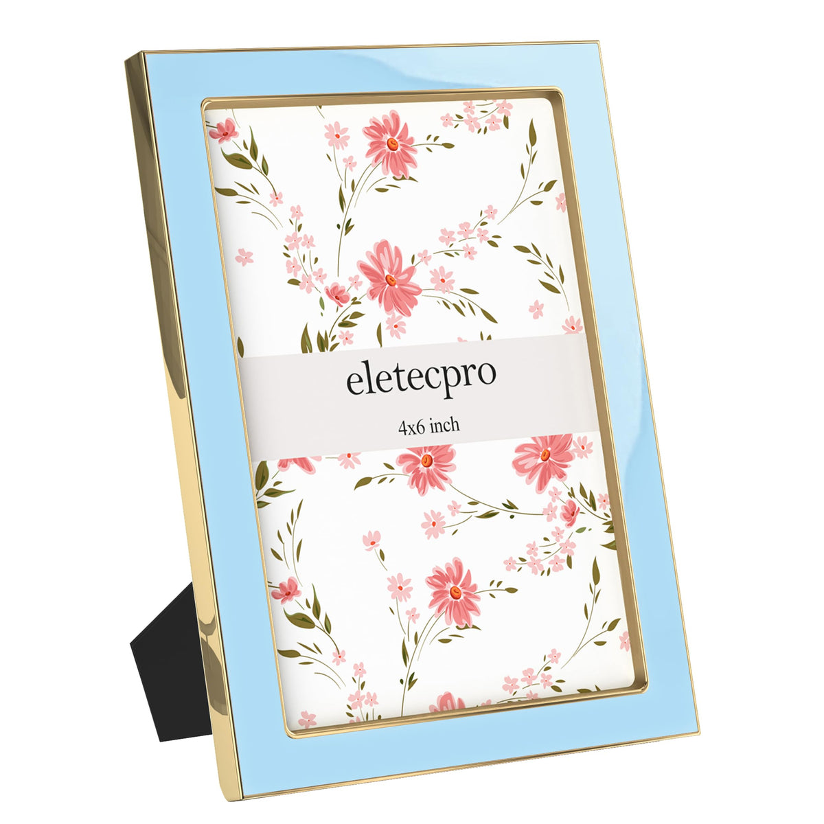 eletecpro 4x6 Enamel Picture Frame with Real Glass Cover, Pink, 1-Pack