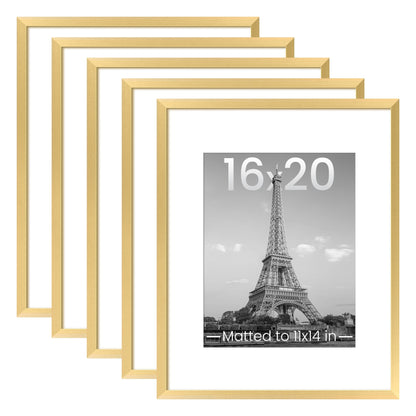 upsimples 8x10 Picture Frames, Gallery Wall Frames Set of 5, Black