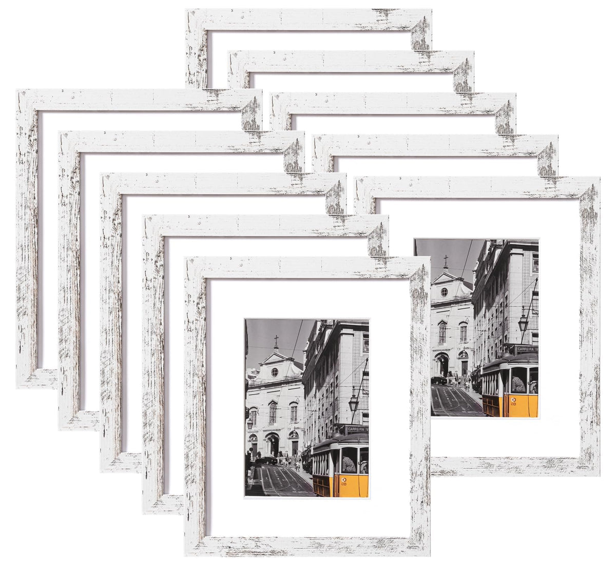eletecpro 8x10 Picture Frames, Acrylic Cover, Black, Set of 10