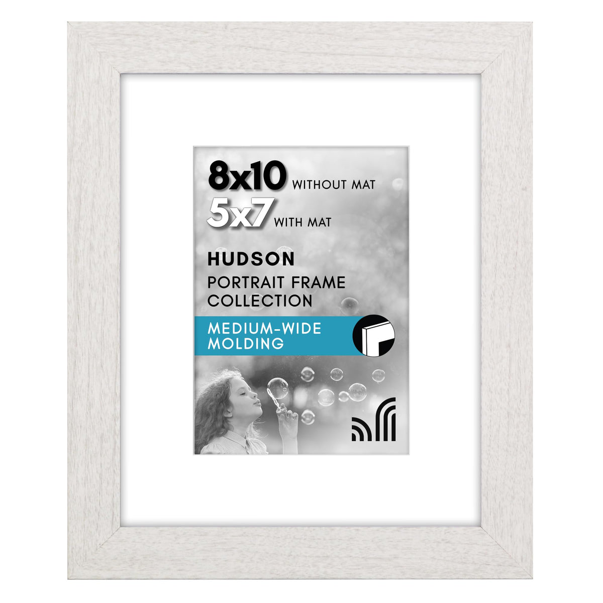 Americanflat 22x28 Poster Frame - Matted to 18x24 - Engineered Wood - Black