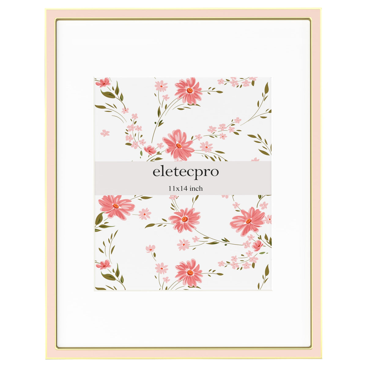 eletecpro 4x6 Enamel Picture Frame with Real Glass Cover, Pink, 1-Pack