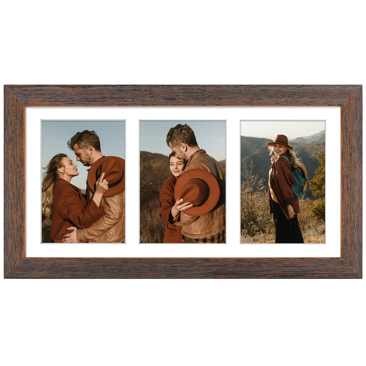 Golden State Art 9-Openings 4x6 Wood Collage Picture Frame Black