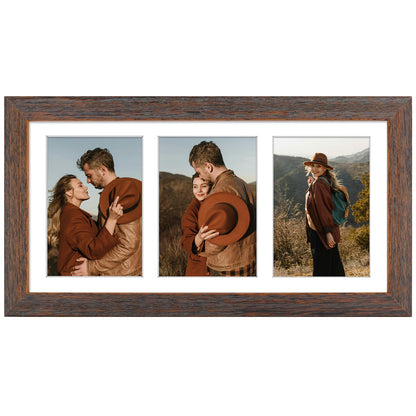 Golden State Art 9-Openings 4x6 Wood Collage Picture Frame Black