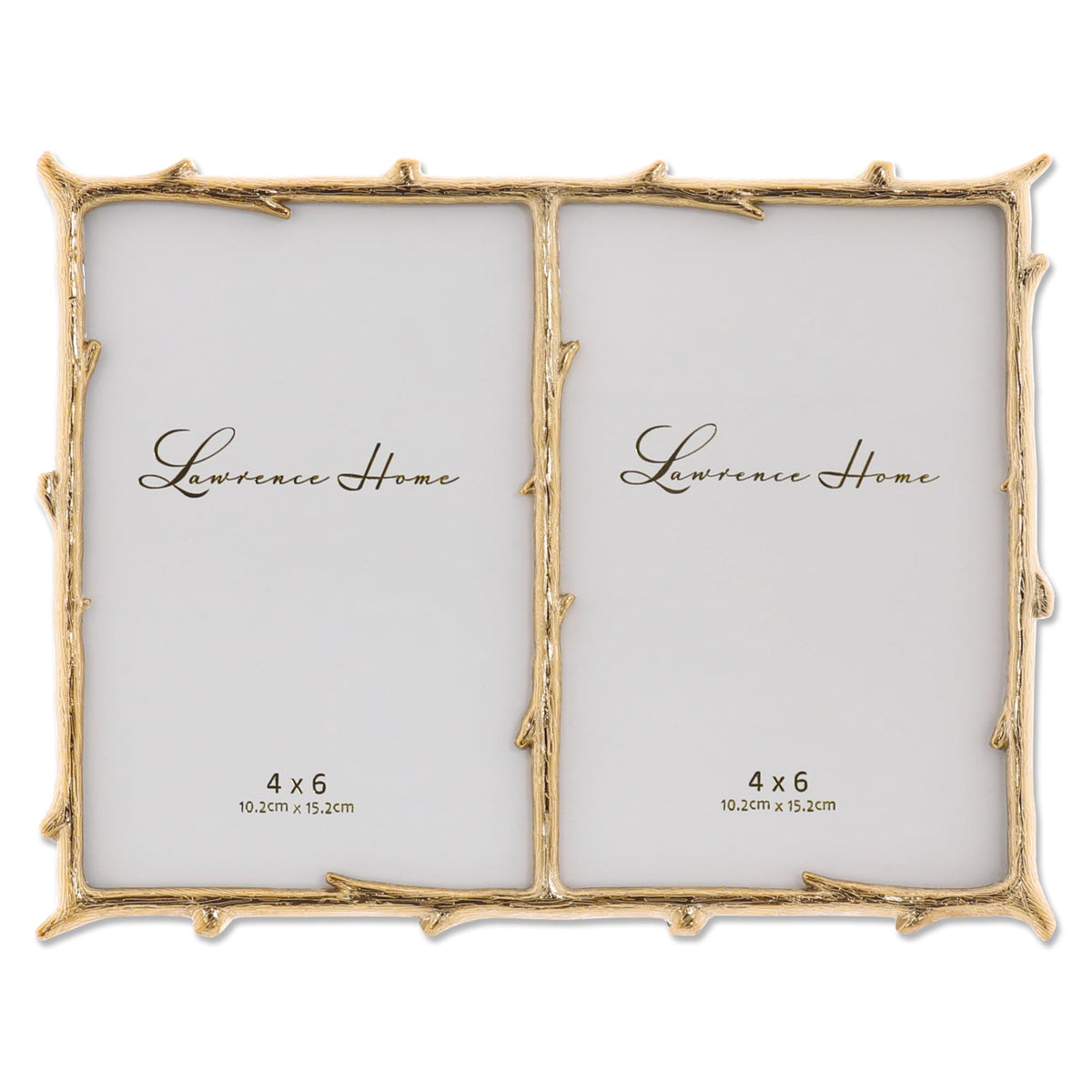 Lawrence Frames 4x6 Gold Metal Natural Branch Design Picture Frame