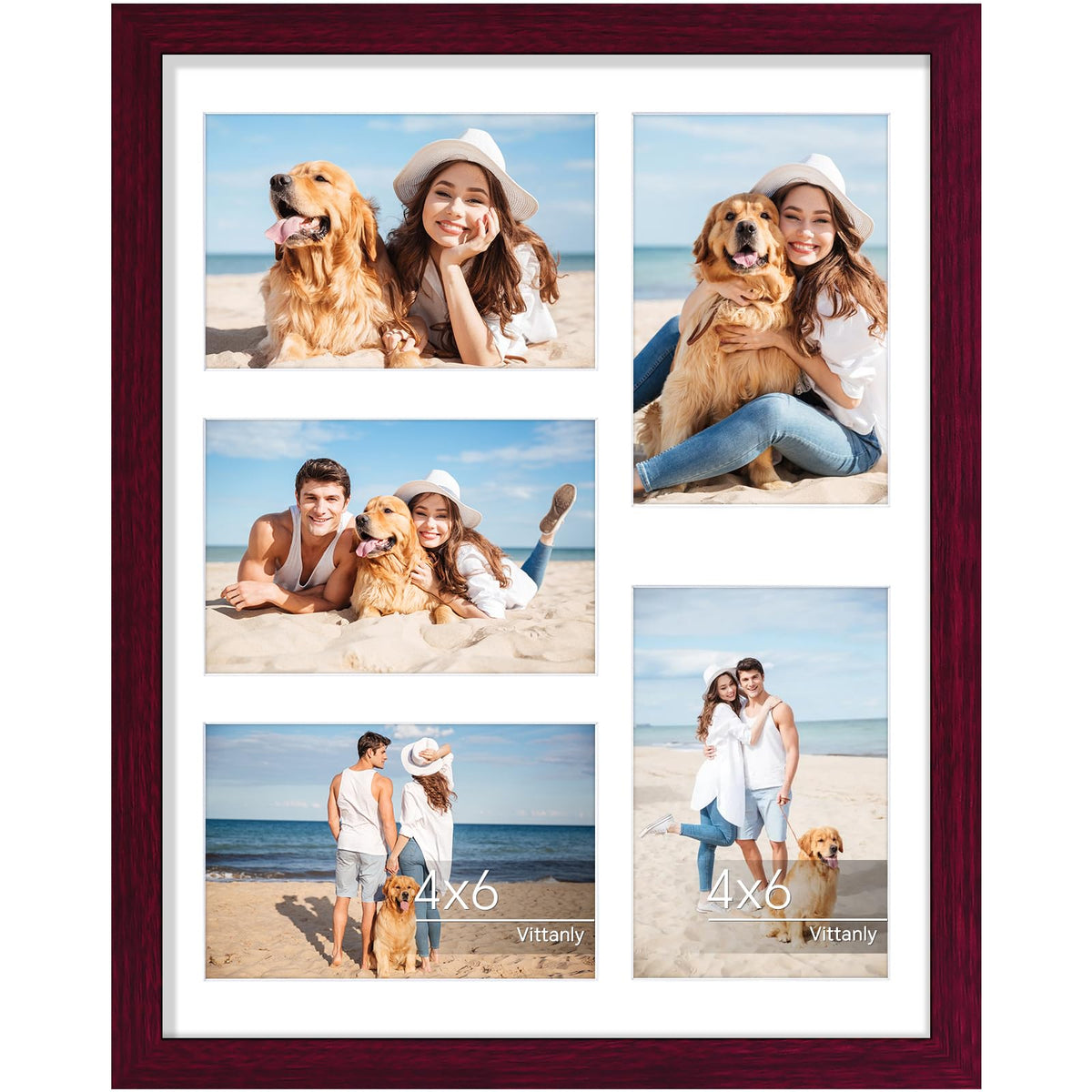 Vittanly 11x14 Collage Picture Frame for Wall Mounting, Black