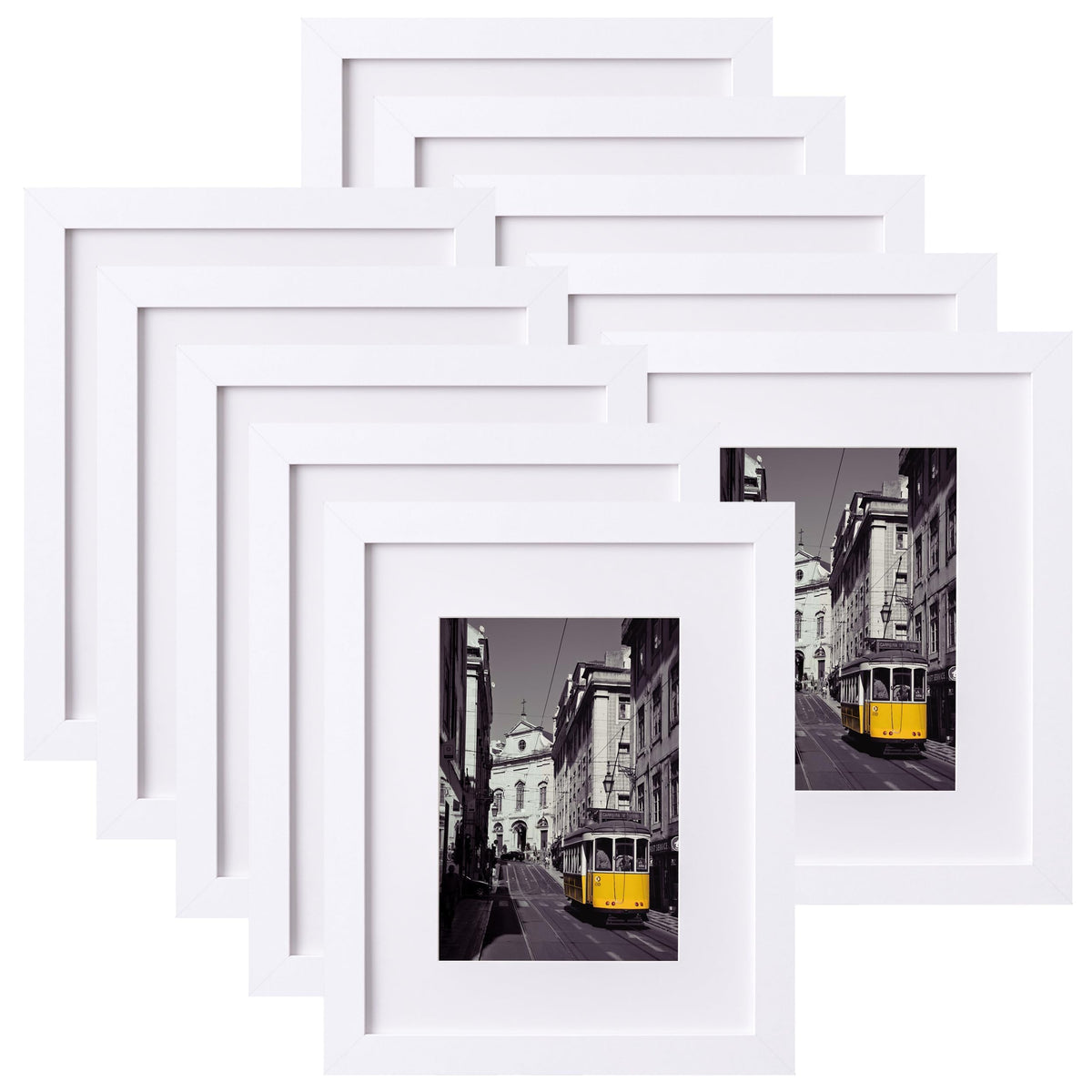 eletecpro 8x10 Picture Frames, Acrylic Cover, Black, Set of 10