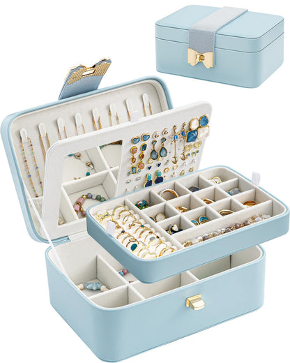 Lolalet 2 Layer Jewelry Box for Teen Girls & Young Women