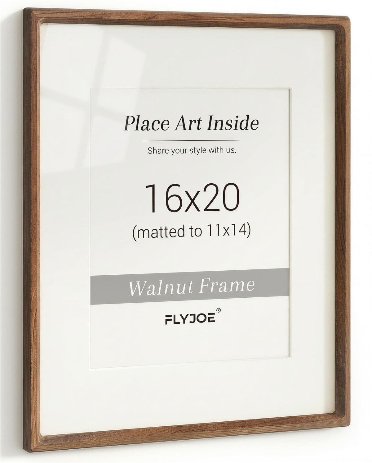 Picture Frame, USA-Sourced Hardwood Photo Frame, Walnut, 11x14