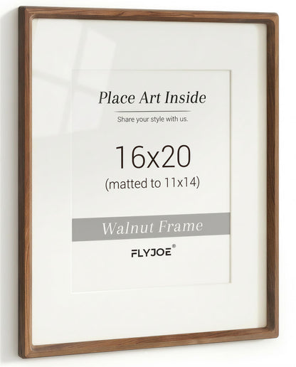 Picture Frame, USA-Sourced Hardwood Photo Frame, Walnut, 11x14