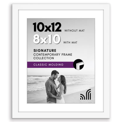 Americanflat 11x14 Picture Frame - Matted to 8x10 - Engineered Wood - Black