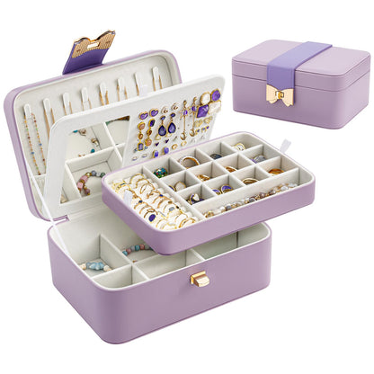 Lolalet 2 Layer Jewelry Box for Teen Girls & Young Women