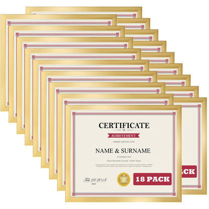 Giftgarden 5x7 Picture Frame Set of 18, Lightweight 5 by 7 Frames Bulk for Gallery Wall Photo Hanging and Tabletop Display, Black