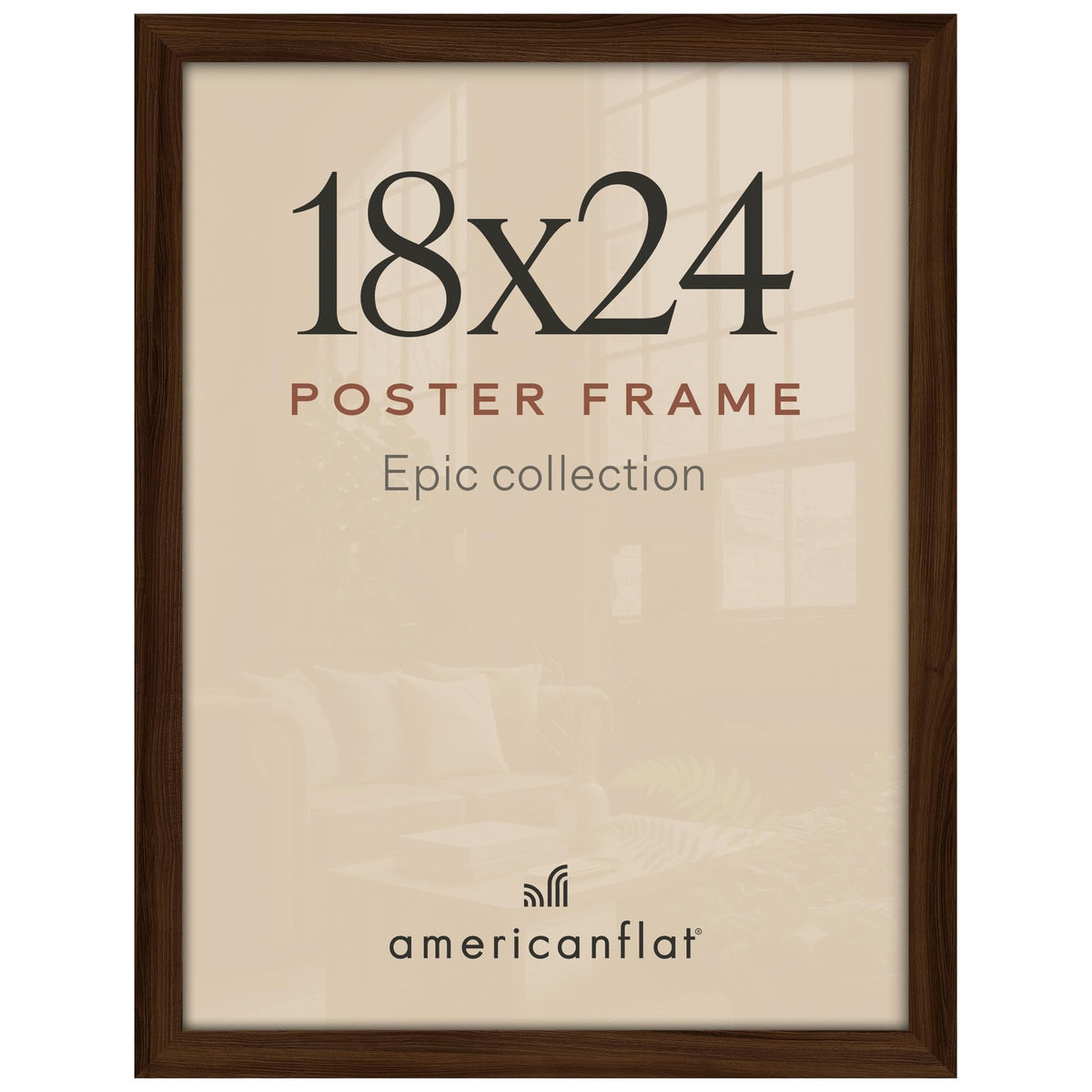 Americanflat 16x20 Poster Frame - Engineered Wood - Black