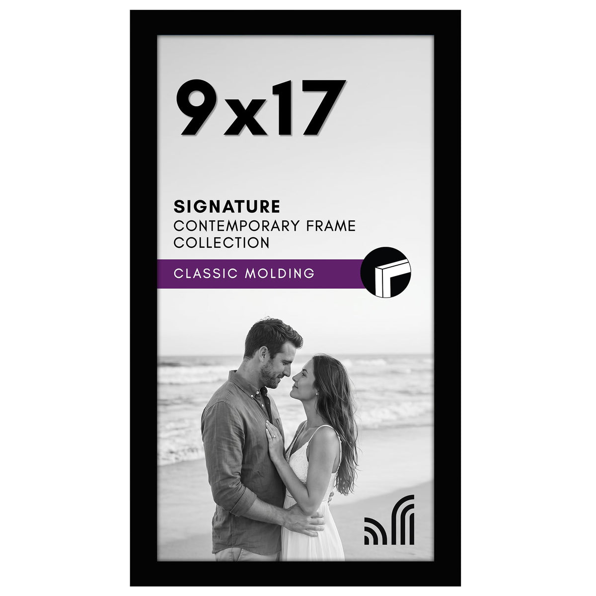 Americanflat 11x17 Picture Frame - Engineered Wood - Black