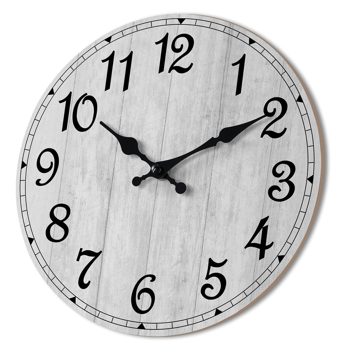 8 Inch Wall Clock, Silent Battery Operated Analog Clock, Blue
