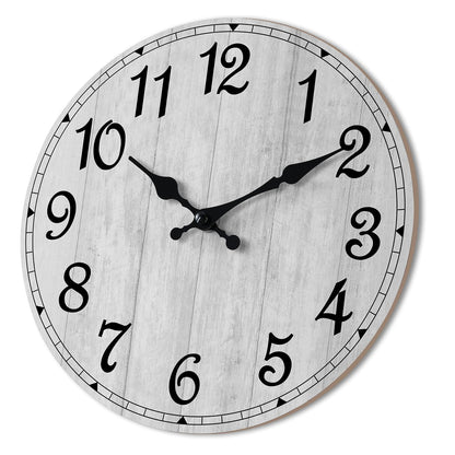 10 Inch Wall Clock, Silent Battery Operated Analog Clock, Blue