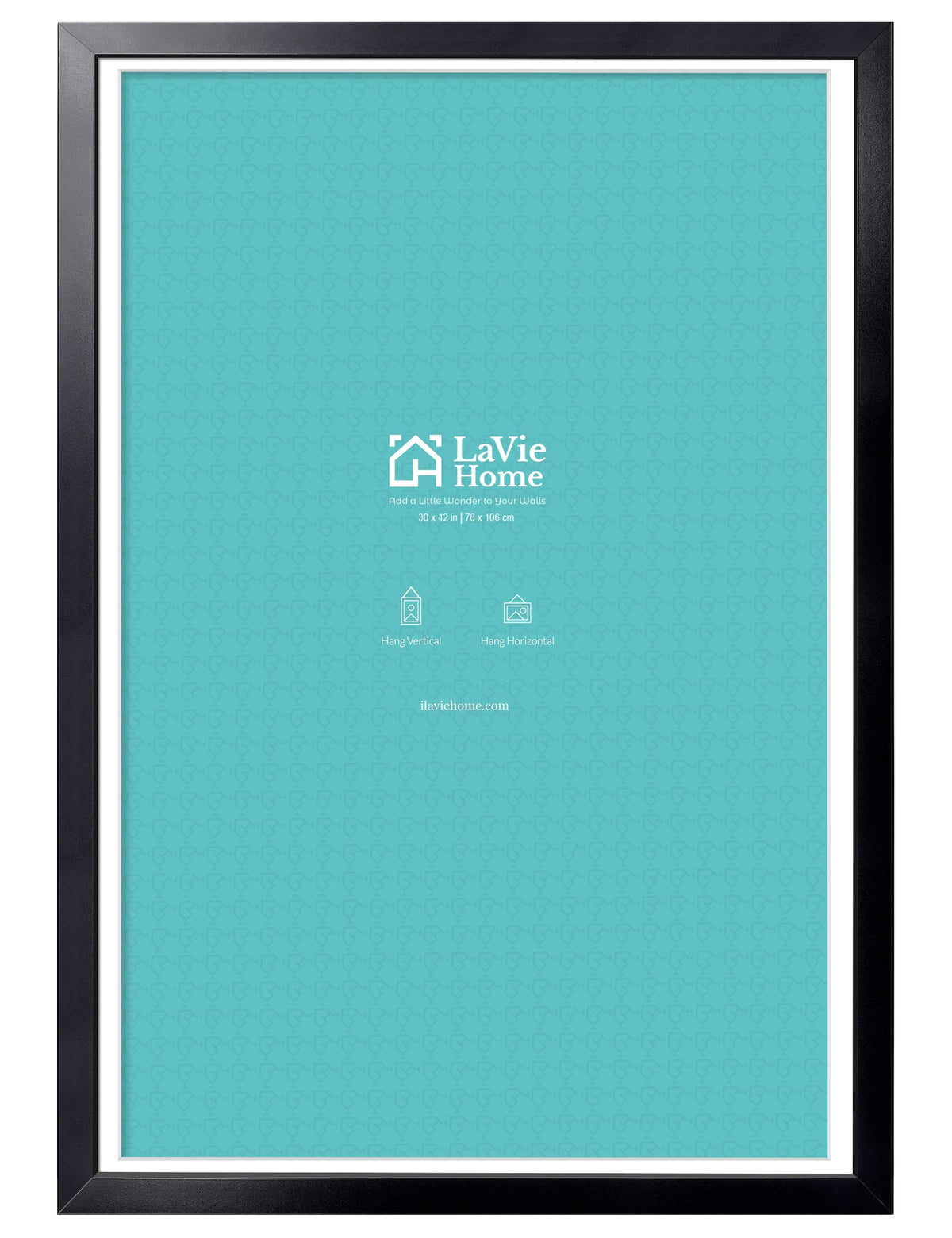 LaVie Home 14x18 Picture Frame Black Poster Frame,Display Pictures 12x16 with Mat or 14x18 Without Mat, Stable and Sturdy Frame and Polished Plexiglass, Horizontal and Vertical Format of The Walls