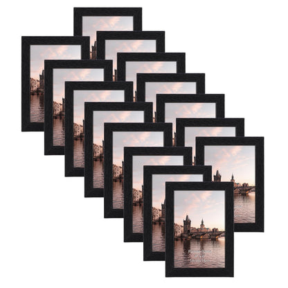HORLIMER 8x10 Picture Frame Set of 15, Black Picture Frames Display 8 by 10 Photo for Wall or Tabletop