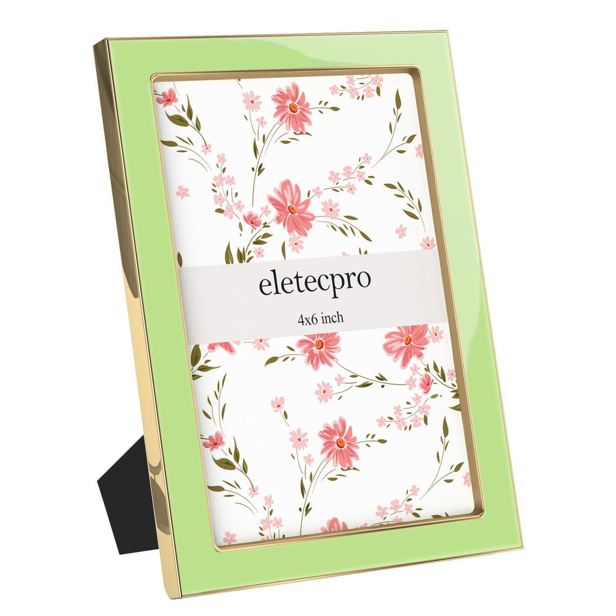 eletecpro 4x6 Enamel Picture Frame with Real Glass Cover, Pink, 1-Pack