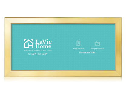 LaVie Home 14x18 Picture Frame Black Poster Frame,Display Pictures 12x16 with Mat or 14x18 Without Mat, Stable and Sturdy Frame and Polished Plexiglass, Horizontal and Vertical Format of The Walls