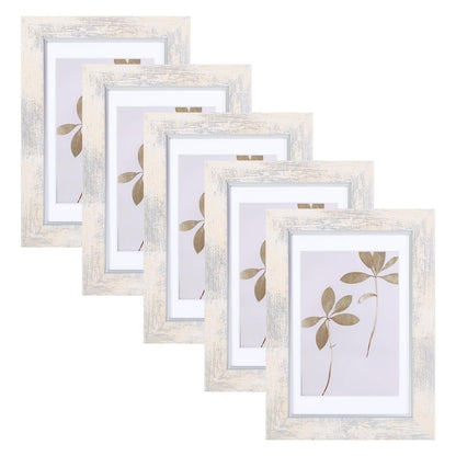 Fixwal 5x7 Picture Frame Set of 5 with Tempered Glass, Multicolor