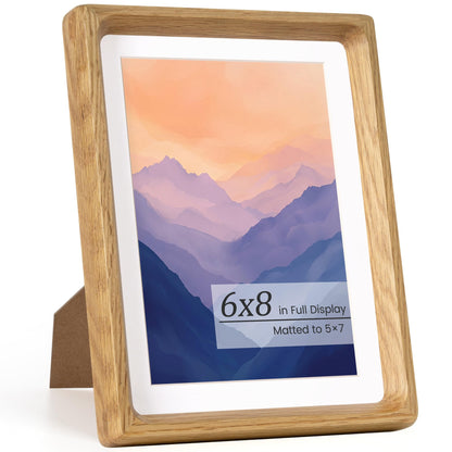 Picture Frames, Solid Walnut Wooden Frame,Round Corner Hand Craft Photo Frame, 11x14 Matted to 8x10, 11 by 14 Document Diploma Frame with HD Real Glass,Wall or Tabletop Display