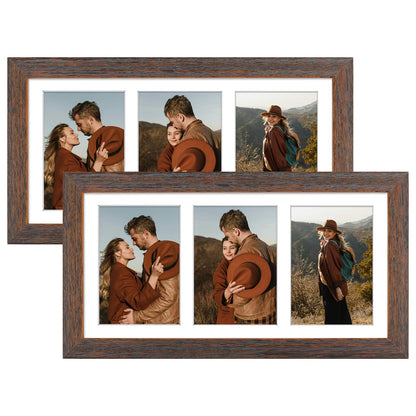 Golden State Art 9-Openings 4x6 Wood Collage Picture Frame Black
