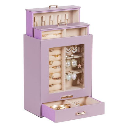 Homde Display Jewelry Box for Girls: Starter Organizer with Clear Window