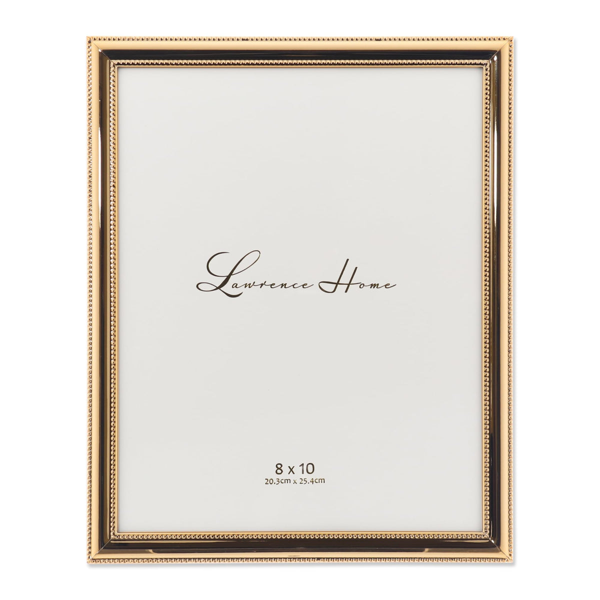 Lawrence Frames 510780 8x10 Metal Picture Frame Silver-Plate with Delicate Beading