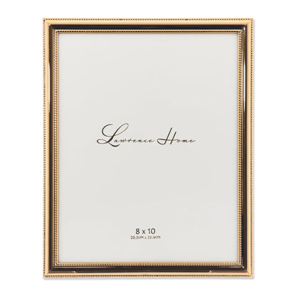 Lawrence Frames 510780 8x10 Metal Picture Frame Silver-Plate with Delicate Beading
