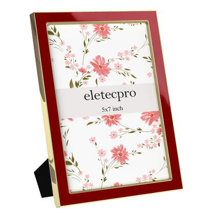 eletecpro 4x6 Enamel Picture Frame with Real Glass Cover, Pink, 1-Pack