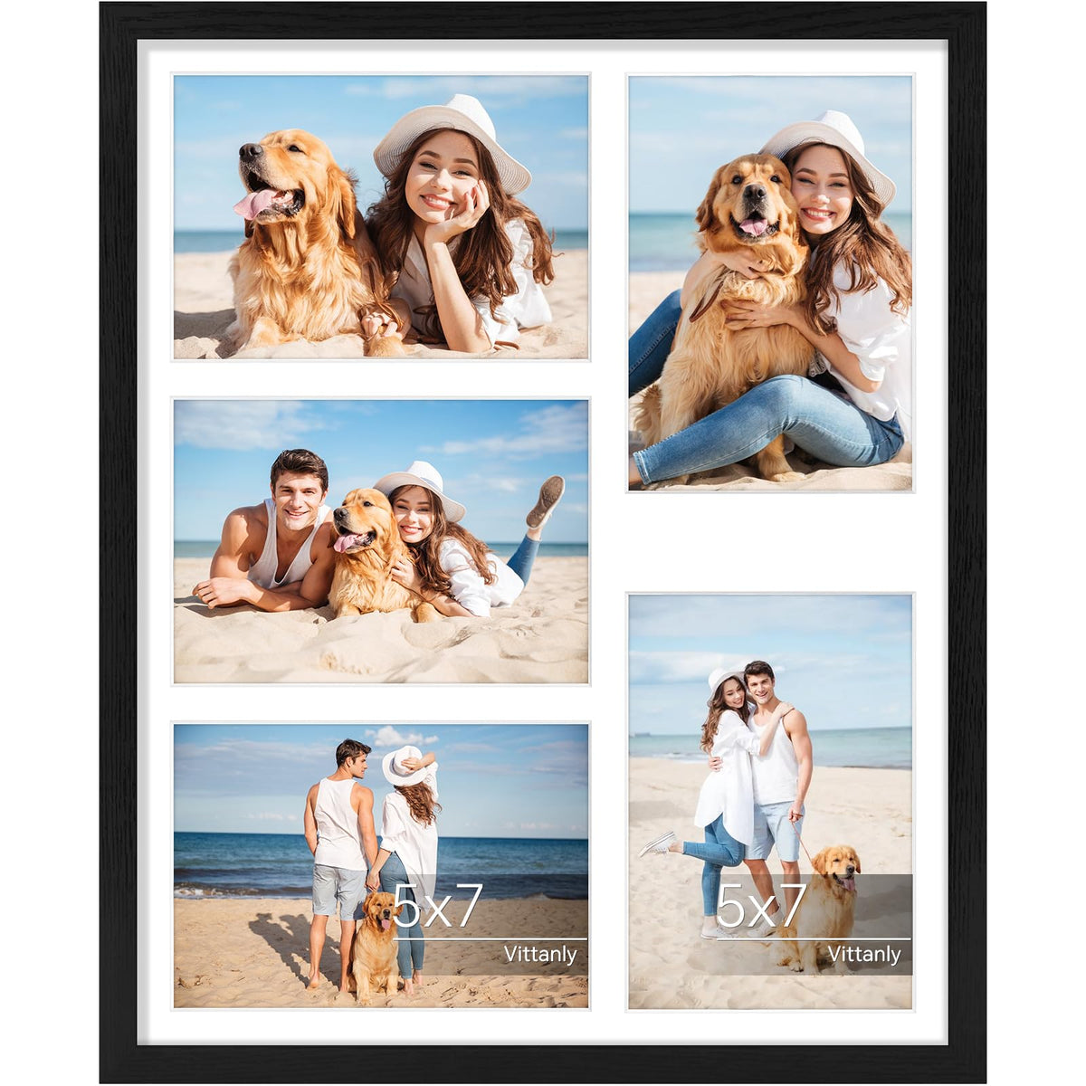 Vittanly 11x14 Collage Picture Frame for Wall Mounting, Black