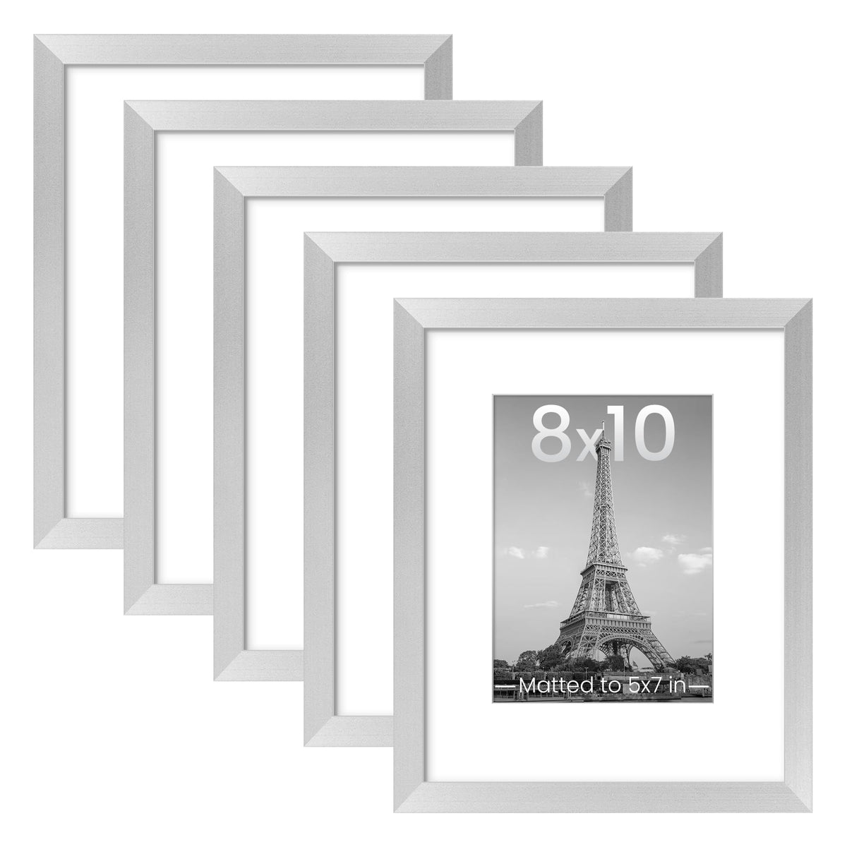 upsimples 8x10 Picture Frames, Gallery Wall Frames Set of 5, Black