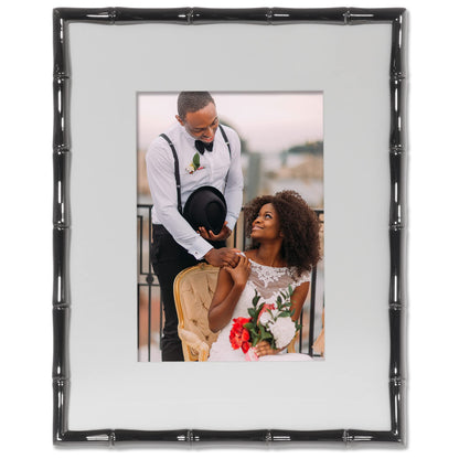 Lawrence 712246 4-Inch W x 6-Inch H Gold Metal Picture Frame with Bamboo Design