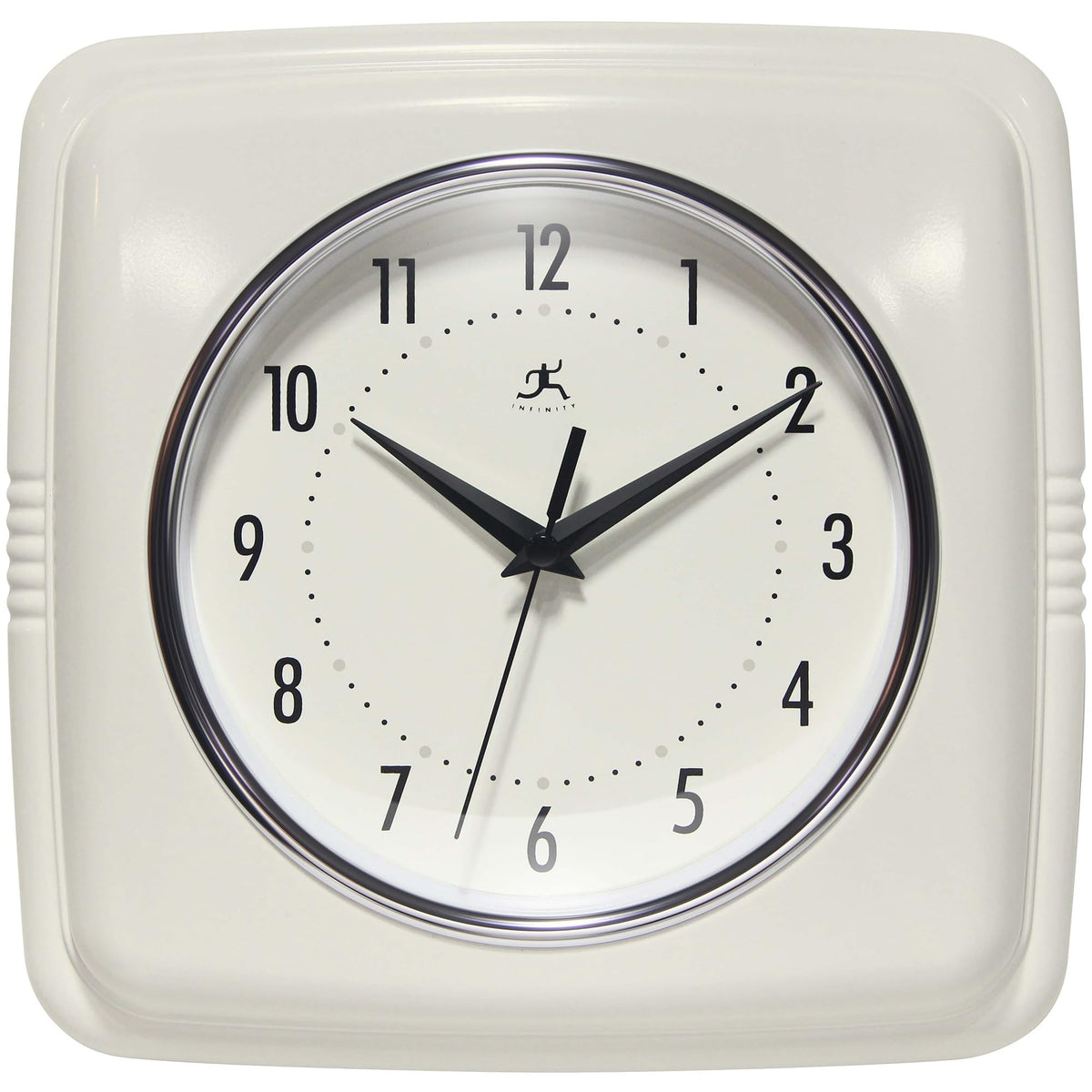 Infinity Instruments Retro Wall Clock for Living Room – Silent