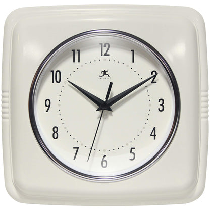 Infinity Instruments Retro Wall Clock for Living Room – Silent