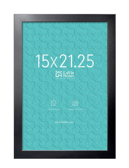 LaVie Home 14x18 Picture Frame Black Poster Frame,Display Pictures 12x16 with Mat or 14x18 Without Mat, Stable and Sturdy Frame and Polished Plexiglass, Horizontal and Vertical Format of The Walls