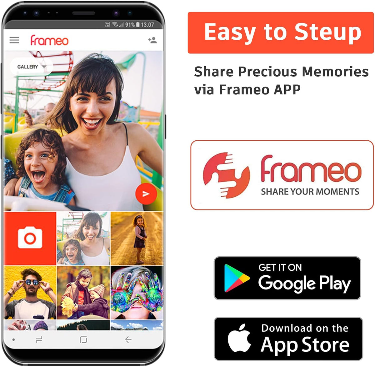 Frameo 10.1 inch Digital Picture Frame WiFi Smart Digital Photo Frame Wood