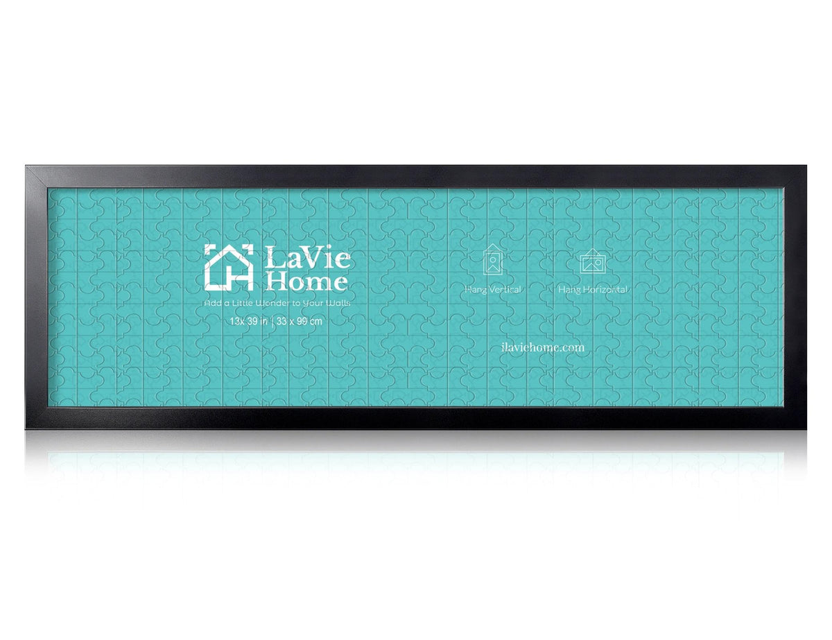LaVie Home 14x18 Picture Frame Black Poster Frame,Display Pictures 12x16 with Mat or 14x18 Without Mat, Stable and Sturdy Frame and Polished Plexiglass, Horizontal and Vertical Format of The Walls