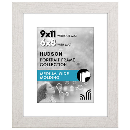 Americanflat 22x28 Poster Frame - Matted to 18x24 - Engineered Wood - Black