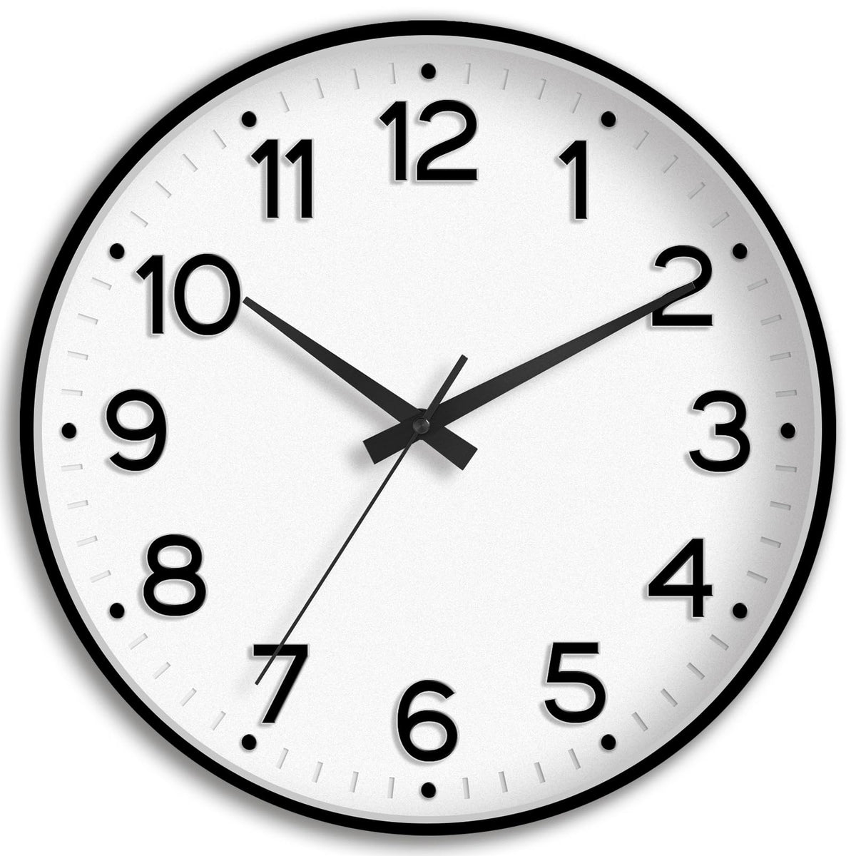 Roymnie 14 Inch Wall Clock Battery Operated Silent Non Ticking Green Analog