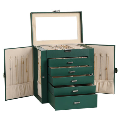 Frebeauty 6-Layer Jewelry Box for Women,Large Jewelry Organizer with Drawer