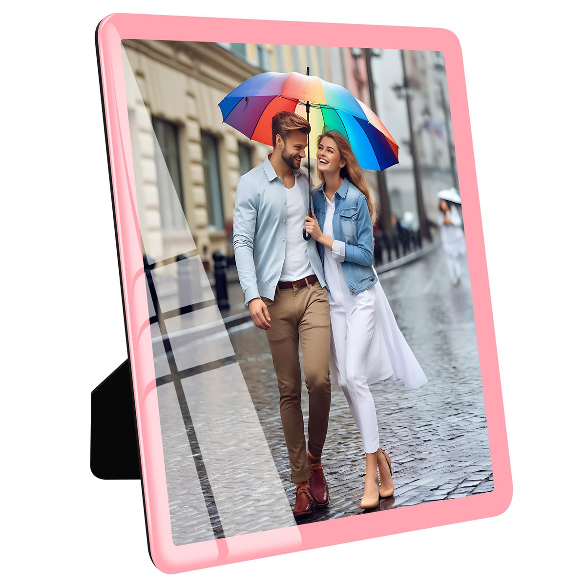 Bluesun 8x10 Picture Frame Black Standing can be Vertical and Horizontal - Real Glass Frames, Cool 8×10 Photo Frame, Wall Frames Gifts for Men Boyfriend Dad Boss and Loved Ones(8x10, Black)